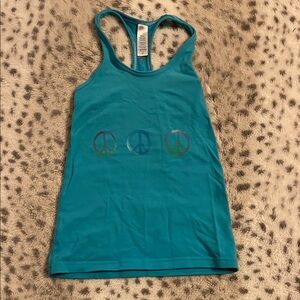 Blue Peace Sign Tank Top